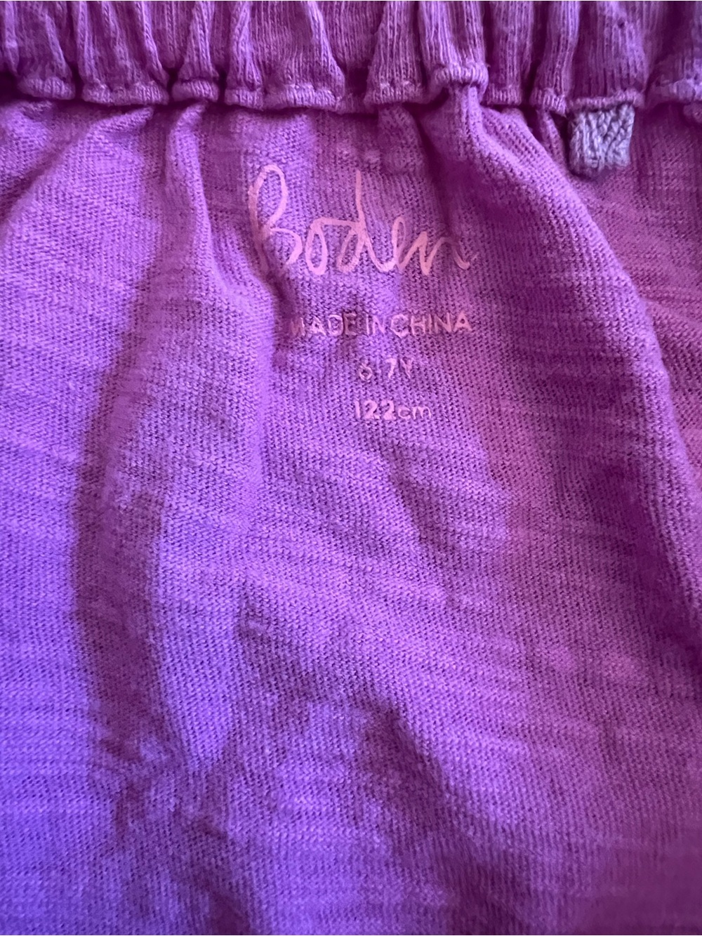 Girls purple floral embroidered Boden tank with ruffle sleeves - Picture 3 of 3